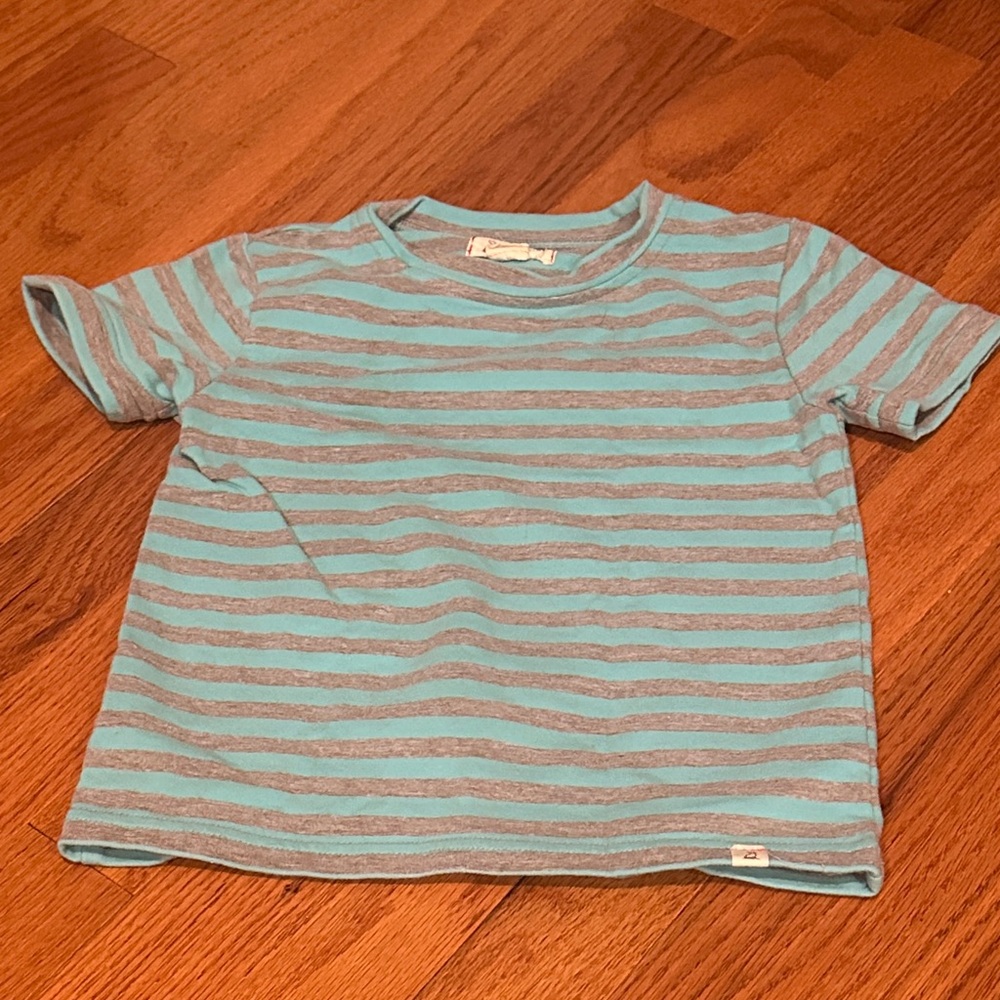 Me + Henry Striped Kids T-Shirt - Blue and Gray
